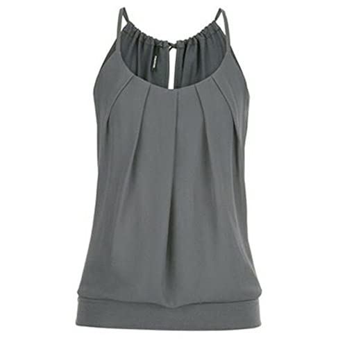 MINGE Women Shirt Vest for Women Size Women Xs Tank Top Square Neck Tank Top Women Strappy Tank Tops for Women Strappy Gray