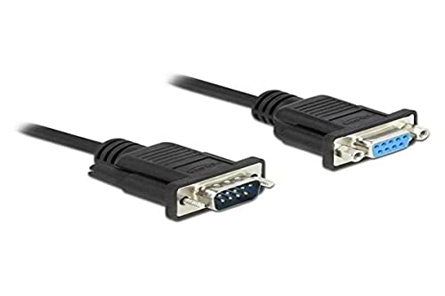 Delock Seriell Kabel RS-232 Sub-D9 Stecker zu Buchse Nullmodem 1 m