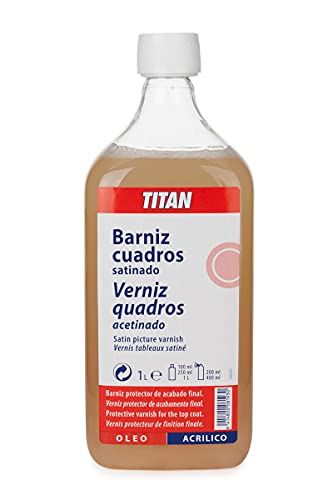 TITAN ARTS - BARNIZ CUADROS SATINADO OLEO Y ACRILICO TITAN 1 LT