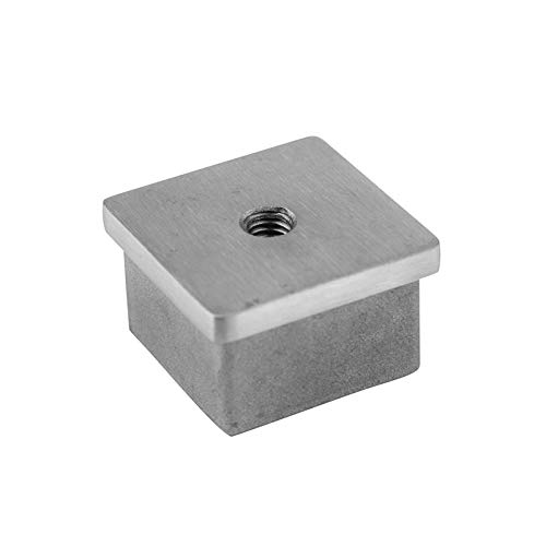 Cosch Edelstahl Endkappe mit Innengewinde M8 für Vierkantrohr (Rohranschluss 30 x 30 mm) Cover