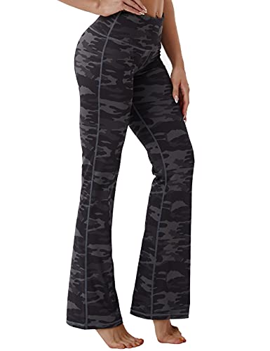 Image of BUBBLELIME 29 inch /31 inch /33 inch /35 inch /37 inch 3 Styles Women's High Waist Bootcut Yoga Pants Basic /Side Pockets Tummy Control Workout Flared