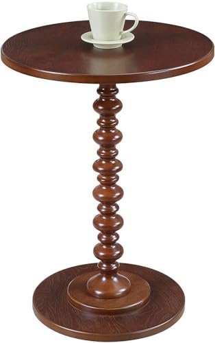 Image of VASIL MART Wooden Round Bed Side Table End Table, Side Table, Night Stand Beah Table for Living Room Bedroom (Brown C)