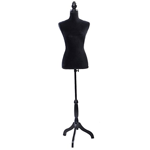 Giantex Female Mannequin Torso Body Dress Form with Black Adjustable Tripod Stand