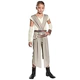ELEGAWHISPR Girls Rey Costume Halloween Deluxe Jumpsuit Child Cosplay Outfits with Belt Bracer Accessories (Medium(6-8 Years))