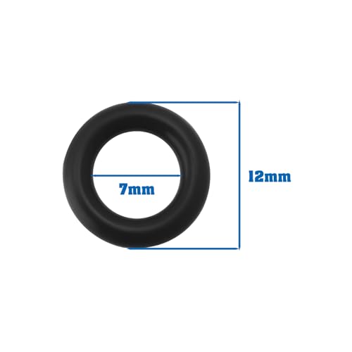 Image of 5pcs Engine Oil Filter Cover Gasket O Ring Seal Replacement Part 11427549573 11421744001 Compatible with BMW Black 12x7mm