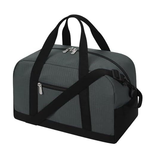 Mini Reisetasche, Sporttasche 18L Small Duffel Bag XS, Schulsporttasche, Weekender, Fitnesstasche 35x20x25cm-Grau