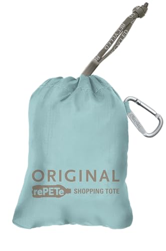 ChicoBag Original Reusable Tote with Carabiner Clip | Reusable Grocery Bag Made from Recycled Materials | 1 Pack (Arctic)