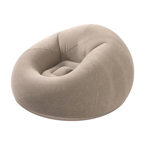 Image of 6 Pcs Bean Bag Chairs for Adults Inflatable Chairs with Electric Air Pump Blow up Couch Folding Portable Inflatable Couch Lazy Sofa for Reading Living Room Camping (Coffee)