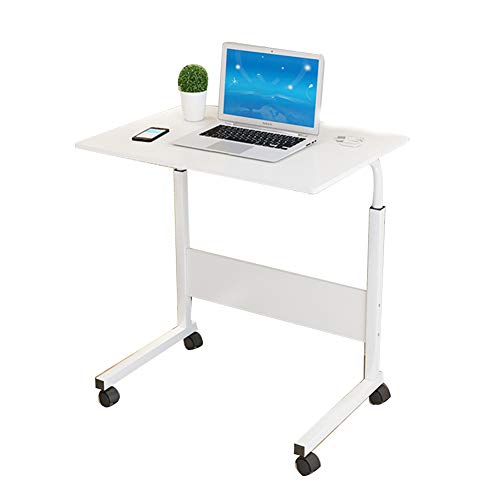Escritorios de oficina mesa auxiliar, bandeja simple para perezosos, dormitorio, balcón, dormitorio, estilo moderno (color: blanco, tamaño: 8050 cm) (blanco, 60 x 40 cm)