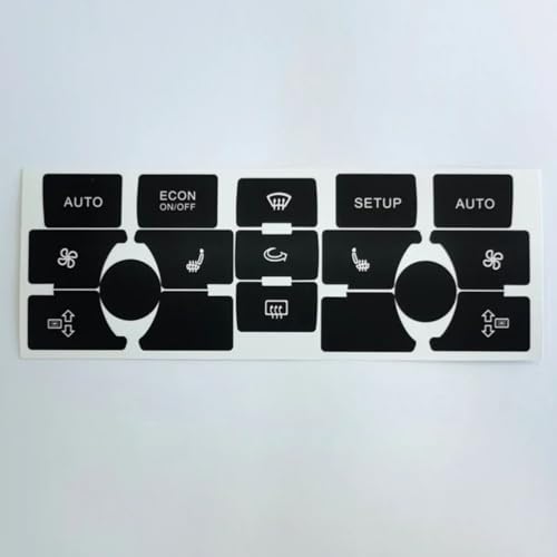 Autocollant bouton Audi A6 réparation commande climatisation intérieure mat - 3