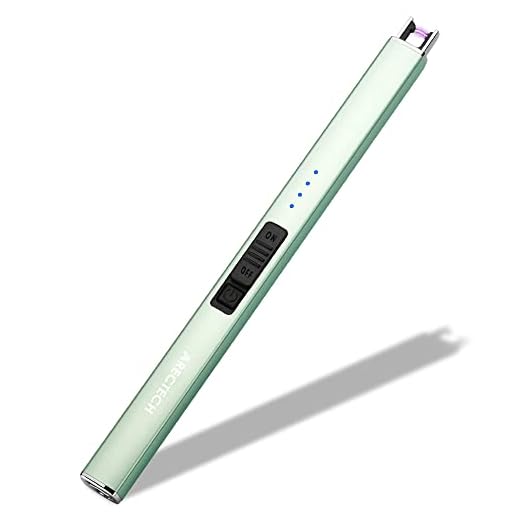 ARECTECH Lighter Electric Lighter Candle Lighter Rechargeable Type-C USB Lighter Plasma Arc Lighters for Candle Camping Kitchen Green