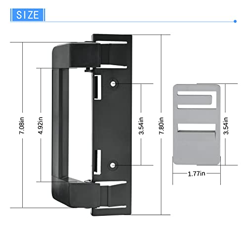 1 Pack 3316882900 Rv Refrigerator Door Handle Holder Grip Black Hardware, Compatible With 3316882.900 S,Std Dr Handle Combo-6/8 Amii Dm2672, Dm2682, Dm2872, Dm2882 Refrigerators With Airing Cards #TOP1