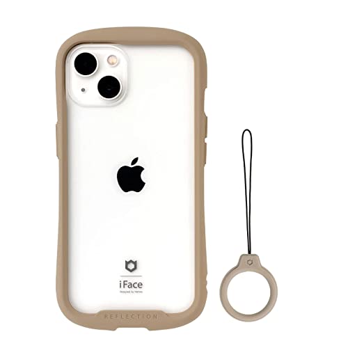 iFace Reflection iPhone 13 �p �P�[�X �����K���X �N���A �P�[�X �X�g���b�v �Z�b�g(�x�[�W��)�y���� �ϏՌ� �č�MIL�K�i�擾 �X�g���b�v�z�[�� �V���R�� �����O�X�g���b�v�z
