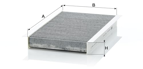 MANN-FILTER CUK 2747 Cabin Air Filter - Pollen Filter with Activated Carbon - for Cars + Transporters