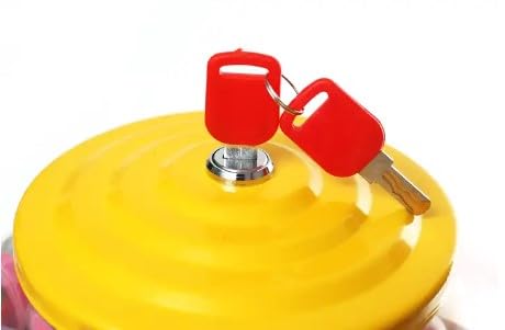 Image of Gumball Machine Lock and Key for Capsule Machines GV25 & GV18 - Top Lid Lock & Key Set for Deer Candy, Prize & Gumball Vending Machine - Flat Key Lock Replacement 1 /4 Thread (2pc - Key # 1)