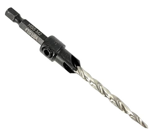 Image of FTG USA #10 (3 /16 inch) Adjustable Tapered Wood Countersink Drill Bit | Sharp tapered drill bit for clean woodworking. Great for adjustable countersink drilling projects on hard or soft wood