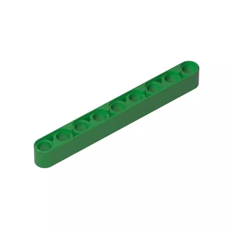GDS-666 Compatible with LEGO 40490 Technic Beam 1x9 Thick, Green, 50 PCS