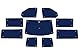 Fensterrollo-Set Kombatibel Mit VW T5.1 Transporter (2010-2015)(Komplettset LWB + Scheunentore) Rückenfarbe in Schwarz, Reversibel und Thermisch