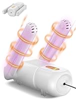 Aissom Schuhtrockner Elektrisch, Stiefeltrockner mit 120mins Timer Funktion,Schuhe Stiefeltrockner UV-Licht,faltbares Design für Handschuhe, Hüte, Socken, Skistiefel