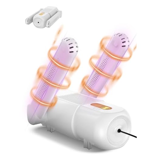 Aissom Secador de Zapatos, Secador de Botas con 120mins temporizadores,Secador Eléctrico de Calzado luz Violeta Diseño Plegable para Guantes, Zapatos, Calcetines