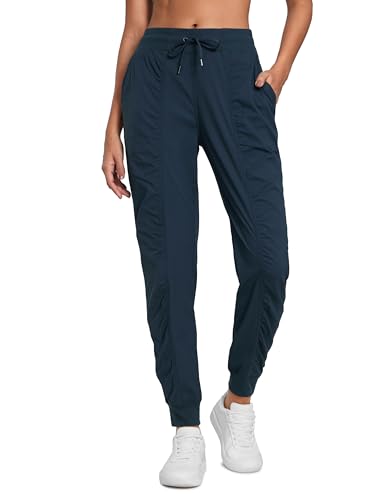 Image of CRZ YOGA Ease Line Joggers 26 inch /28.5 inch /30.5 inch | Casual, Lightweight, Ruched Design, Pockets, for Women