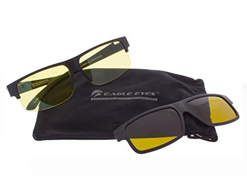 Eagle Eyes 2in1 SOL Magnetic Eyewear Glasses - Polarized Sunglasses for Day and Anti-Reflective Yellow Night Driving Glasses3