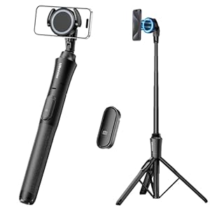 UBeesize 68” Magnetic Selfie Stick Phone Tripod with Wireless Remote, Extendable Cell Phone Tripod Stand, Compatible with MagSafe, Cellphone Tripod for iPhone 15 14 13 12 Series and Android Phones