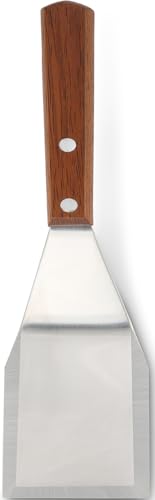 Image of Homi styles Cookie /Brownie Spatula Small Metal Spatula With Merbau Wooden Handle | Heavy Duty Stainless Steel Flipper With Beveled Edges | Small Spatula Portable Cooking Turner Mini 2.5-Inch Blade