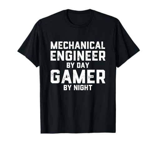 Mechanical Engineer by Day Gamer by Night Meme for Engineers T-Shirt