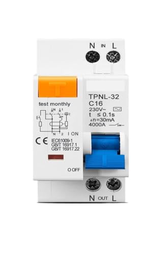 Disyuntor de alta precisión 230V 1P+N para protección total de fugas
