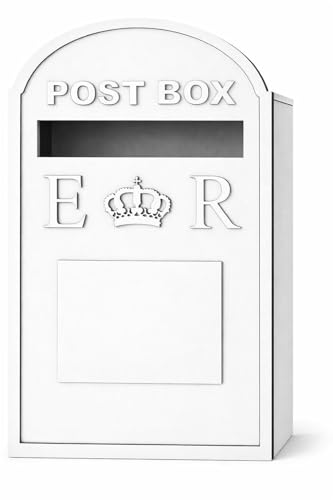 Wedding Post Box for Cards and Gifts DIY Craft MDF Mailbox with ER Crown Design Assembly Kit for Brides For Reception Honeymoon