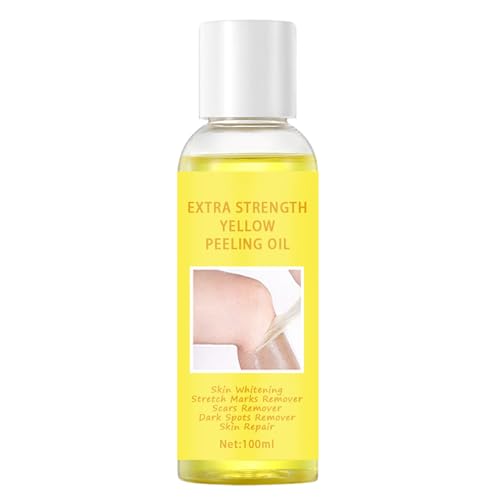 Aceite Exfoliante Amarillo - Solución Exfoliante de Máxima Intensidad | Aceite Hidratante e Iluminador 100ml para Manos, Pies, Cuerpo y Rodillas