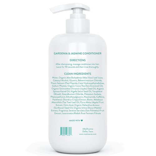 Routine Wellness Anti-Thinning Shampoo and Conditioner Set for Thinning Hair - Biotin DHT Blocker Women & Men - Color Safe Shampoo for Hair Loss & Healthier Hair - Coconut & Vanilla (Pack of 2)