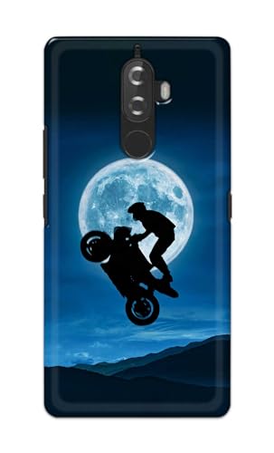 Image of Printed Hard Back Cover for Lenovo K8 Note Back Cover (Biker On Moon) -190724(DP)
