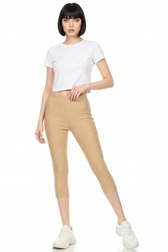 Image of Leggings Depot Women's Cotton Blend Stretch Pull-on Jeggings Casual Pants with Pockets (Available in Plus Size)