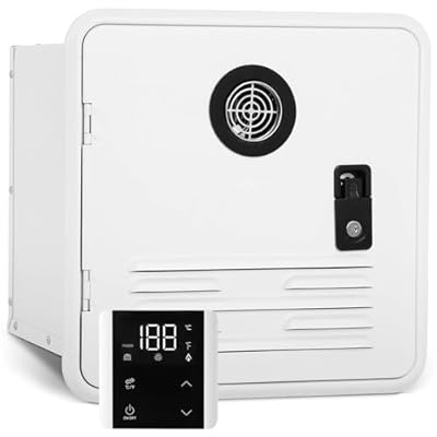 RV Tankless Water Heater, 61,000 BTU RV Hot Water Heater with 15"x15" White Door, Propane Gas DC 12V On Demand Instant Hot Water Heater with Showerhead Remote Controller, High Altitude Available