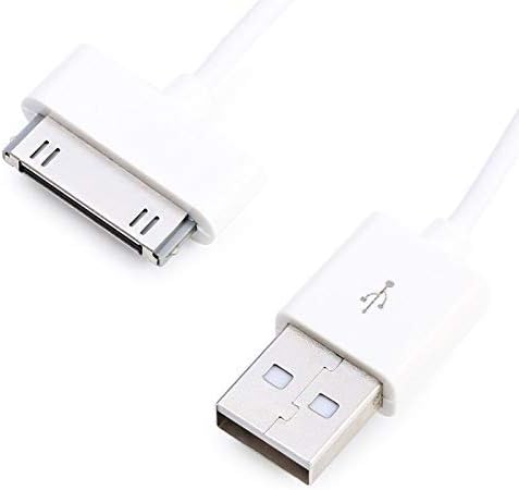 Eatech 30-Pin Male To USB 2.0 Standard A Data Sync Charging Cable Wire Cord Compatible Support for Aple iPod nano Touch iPhone 4 4G 4S 3GS 2G ipad 3 2 1 (1 Meter/100 cm) - White
