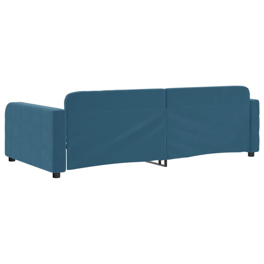 Brokky 354064 Letto da Giorno Blu 100x200 cm in Velluto Divano Letto,Giroletto, Singolo, Matrimoniale, Moderna