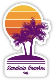 Sardinia Beaches Italy - Adhesivo decorativo (2 pulgadas) disponible en Yaxa Colombia