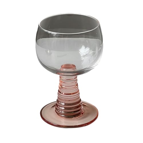CAPIJIONG Varilla de rosca medieval de 150/250 ml, vino tinto copa alta, esmeralda, hogar, champán, vino dulce, copa baja, copa de rosca rosa, 150 ml
