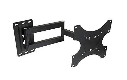 Allcam L293SS Universal Swivel Arm TV Wall Bracket for 19-32 inch LCD/LED TV w/Free 360u00b0 Pan Tilt 12u00b0 Max VESA 200x200mm Holds up to 20KG Weight