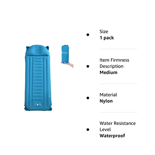 Valwix 5.5In Sleeping Pad For Camping, Camping Mattress W/Built In Air Pillow & Pump, Lightweight & Waterproof Camping Pads For Sleeping, Sleeping Mat Camping For Adults, Self Inflating Sleeping Pad #TOP7