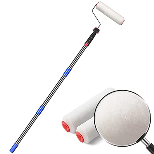 HOSKO 6FT Paint Roller Kits - 9.5 inches Roller Frame with 3 Paint Roller Covers and 60 inches Stainless Steel Detachable Handle - for Painting Walls and Ceiling by HOSKO - Used condition - US$13.73