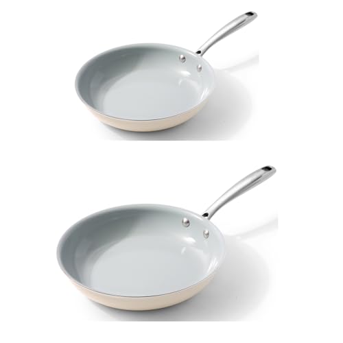 Nonstick Frying Pans Ceramic Skillet: 8 & 11 Inches Non Stick Egg Fry Pan - PFOA PTFE PFAS Free