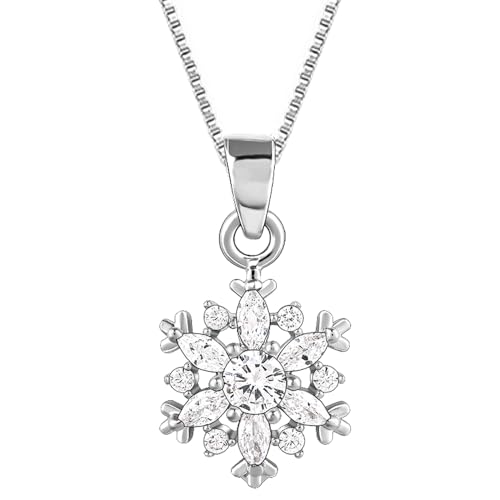 GIVA 925 Silver Snowflake Necklace (Box Chain) | Gifts for Women ...