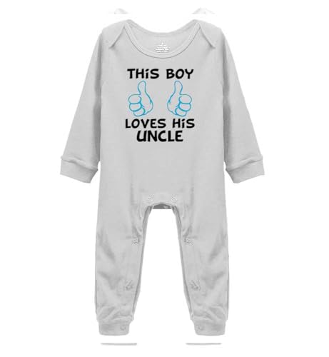 This Boy Loves His Uncle Toddler Romper One-Piece Footies Clothing Baby Bodysuit