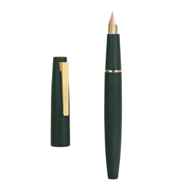 Stylo-plume noir XMKT en fibre vert doré | Le cadeau idéal pour l'écriture