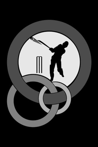 CRICKET INTERLOCKING CIRCLES: journal, lined, 120 pages, 6x9 inches, matte finish cover, notebook, diary gift, no bleed