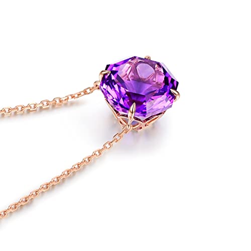 Collier améthyste de luxe pendentif en pierre fine naturelle et chaine noble en argent
