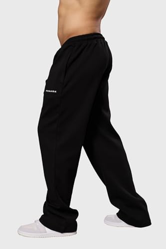 Image of FUAARK Mens Eclipse Straight Tracks Oversized Cotton Gym & Streetwear Pants